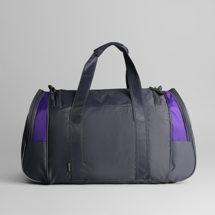 Сумка спорт №2, "Champions", 45*25*28, отедел на молнии, 3 н/кармана, серый/сирен