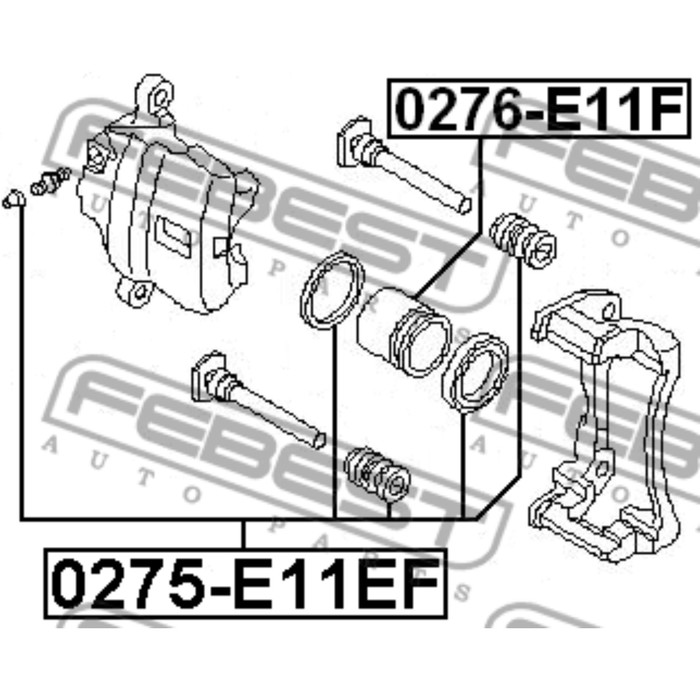 Ремкомплект тормозного суппорта FEBEST 0275-e11ef