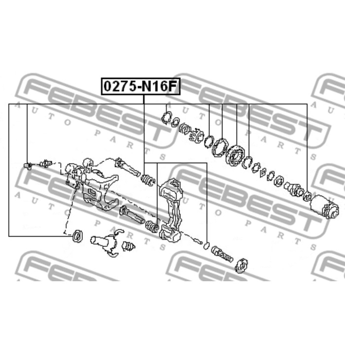 Ремкомплект тормозного суппорта FEBEST 0275-n16f