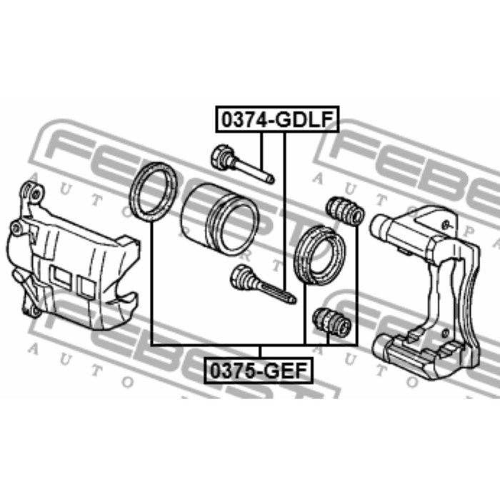 Втулка направляющая суппорта тормозного переднего febest 0374-gdlf