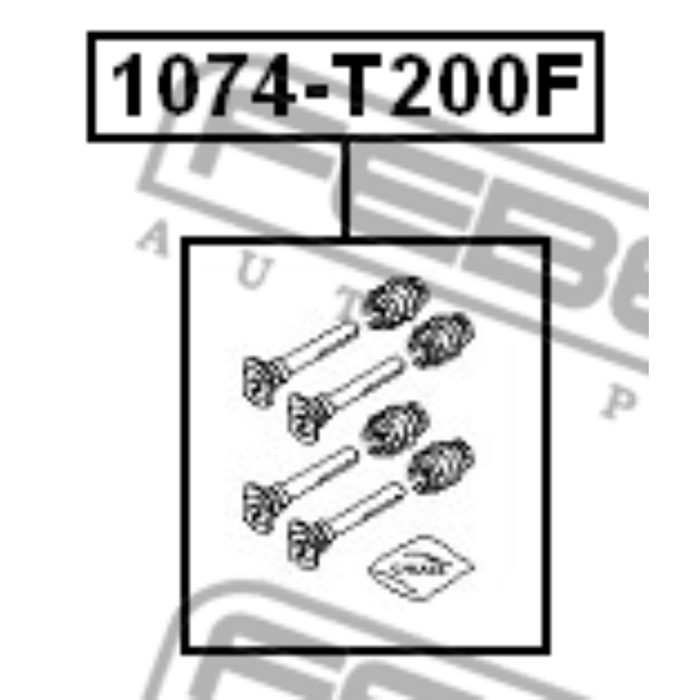Втулка направляющая суппорта тормозного переднего febest 1074-t200f