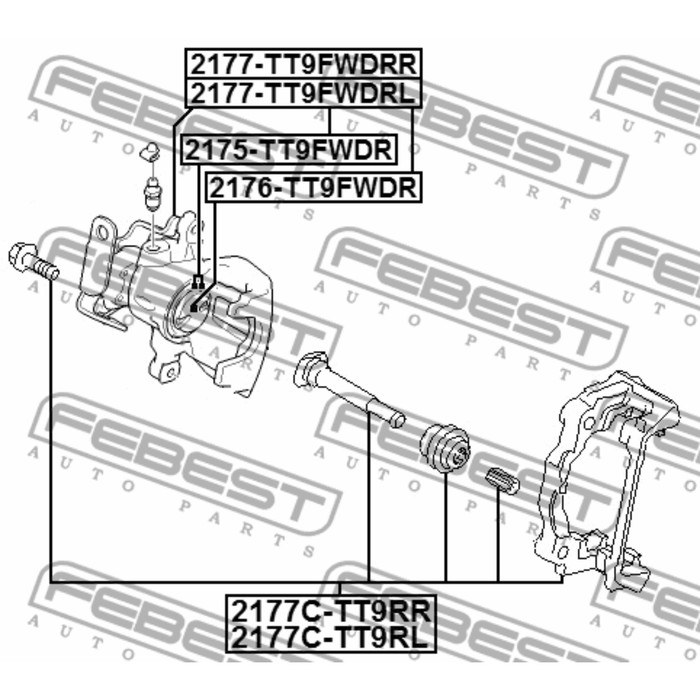 Поршень суппорта FEBEST 2176-tt9fwdr