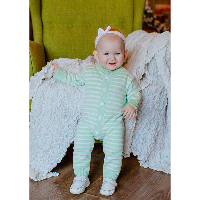 Комбинезон детский, рост 80 см, цвет салатовый