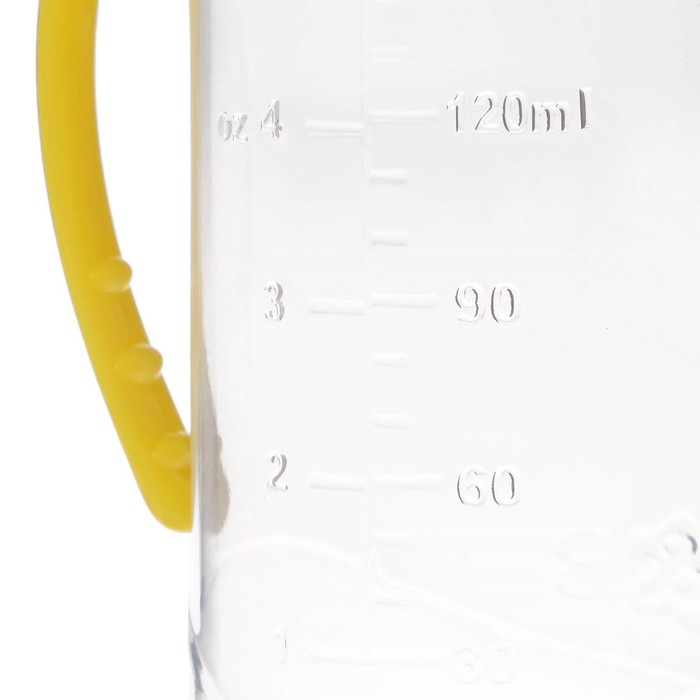 Бутылочка для кормления детская классическая, с ручками, 150 мл, от 0 мес., цвет жёлтый МИКС