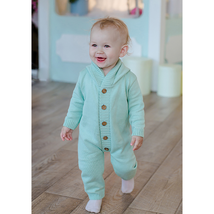 Комбинезон детский, рост 56 см, цвет салатовый