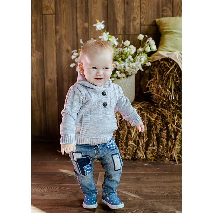 Джемпер детский, рост 86 см, цвет серый