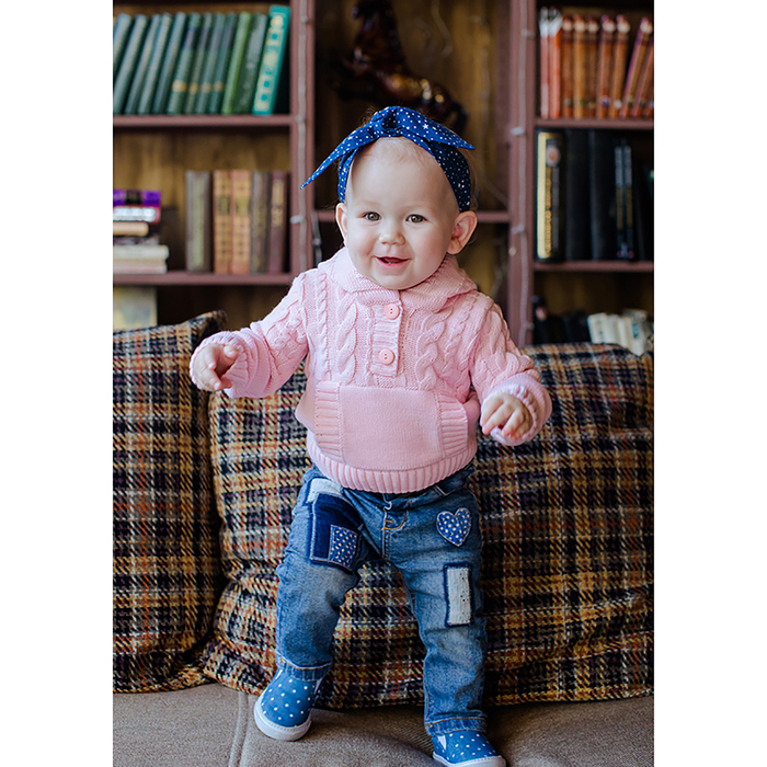 Джемпер детский, рост 74 см, цвет розовый