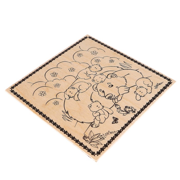 Доска для выжигания "Медвежата"