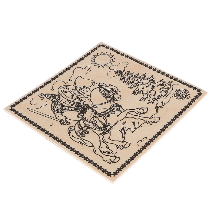 Доска для выжигания "Богатырь на коне"