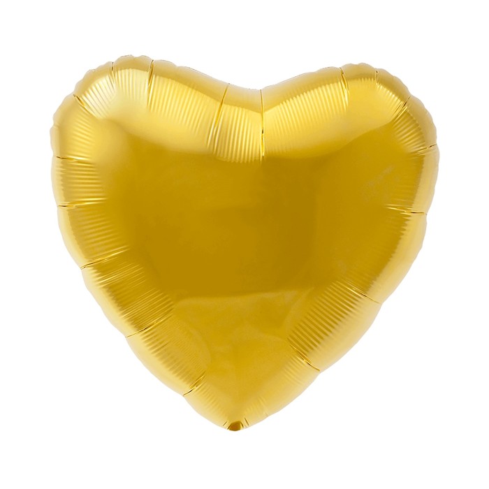 Шар фольгированный 18" сердце, цвет золотой