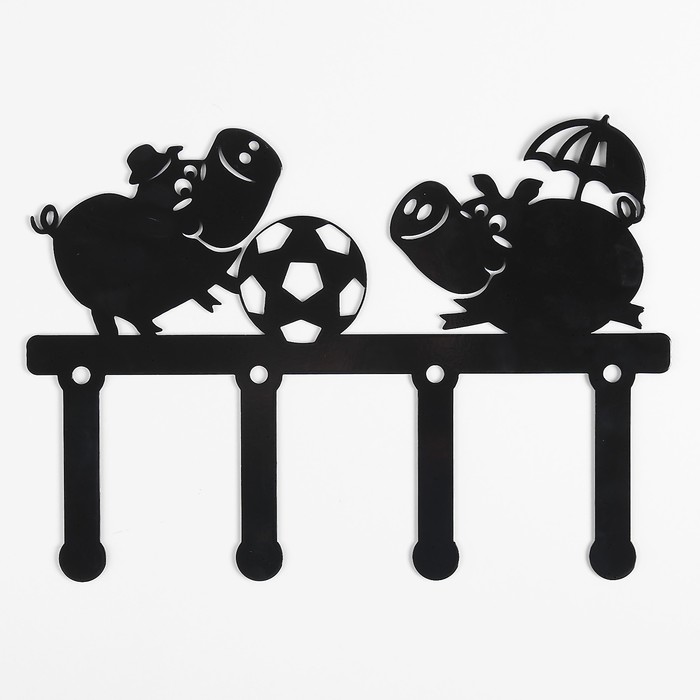 Крючки металлические "Поросята" 20х22см