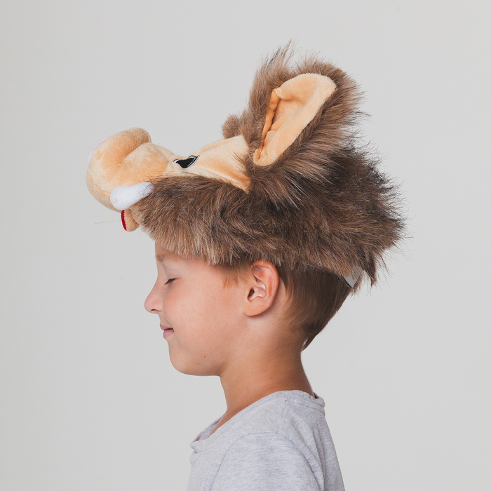 Карнавальная шапка "Кабанчик бежевый с чёлкой", обхват головы 54-57 см