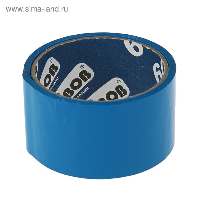 цена Клейкая лента упаковочная 48 мм х 24 м, 45 мкм UNIBOB (синяя)