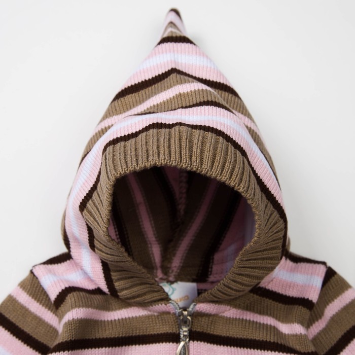 Костюм детский (кофточка+штанишки), рост 92 см, цвет розовый, принт полоска