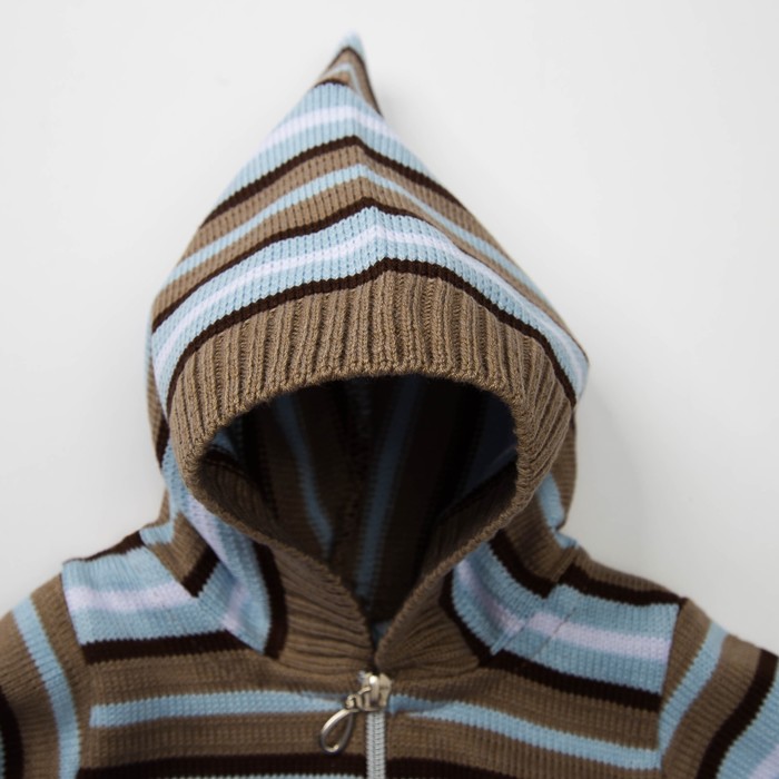 Костюм детский (кофточка+штанишки), рост 92 см, цвет голубой, принт полоска