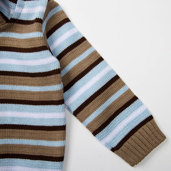 Костюм детский (кофточка+штанишки), рост 92 см, цвет голубой, принт полоска