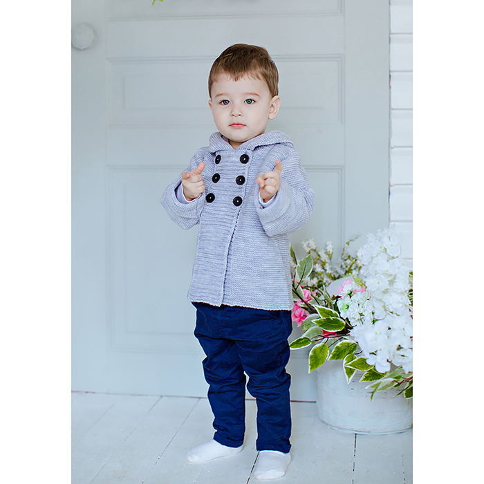 Джемпер детский, рост 80 см, цвет серый