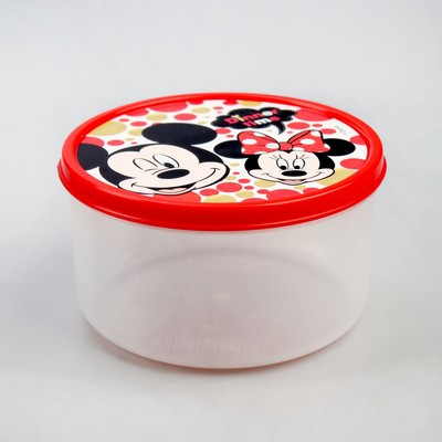 Ланч-бокс круглый 500 мл, "Dinner time", Микки и его друзья
