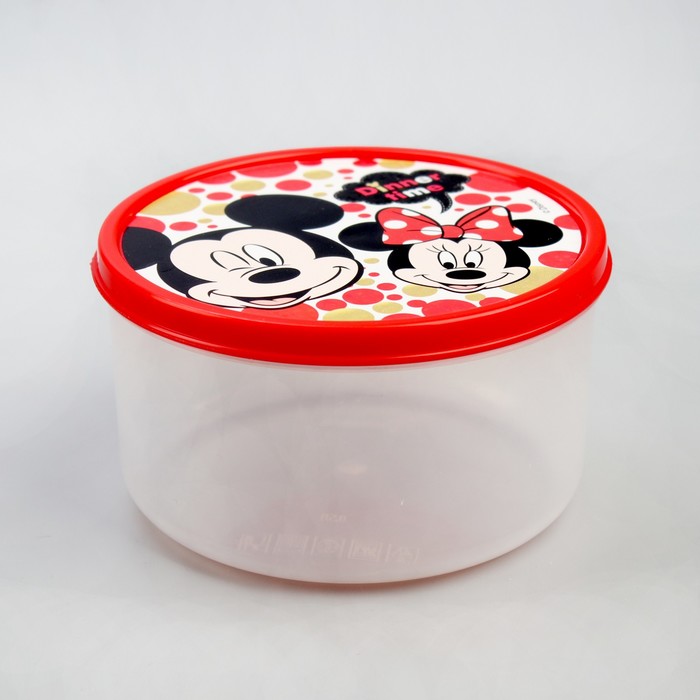 Ланч-бокс круглый 500 мл, "Dinner time", Микки и его друзья