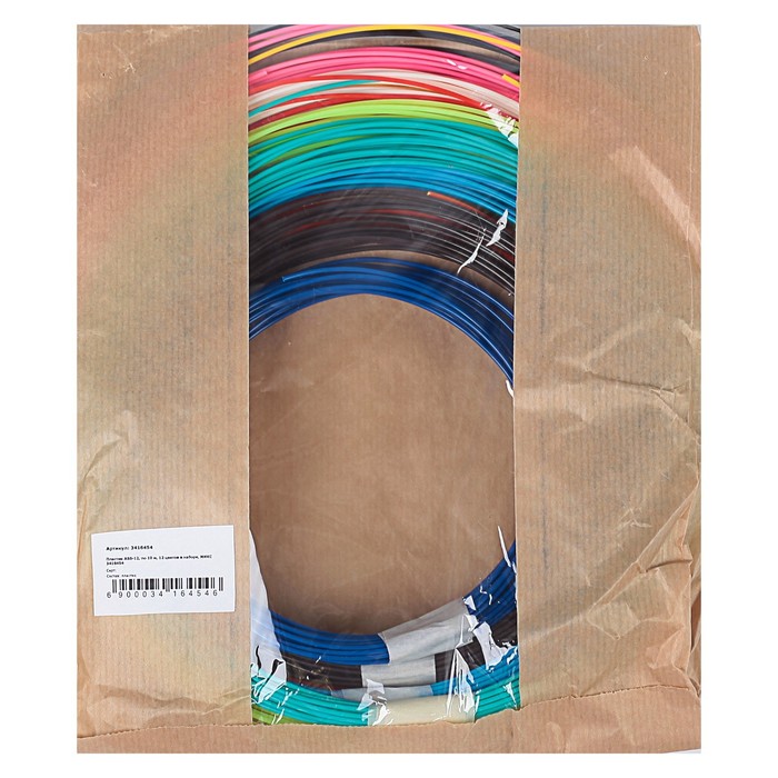 Пластик ABS-12, по 10 м, 12 цветов в наборе