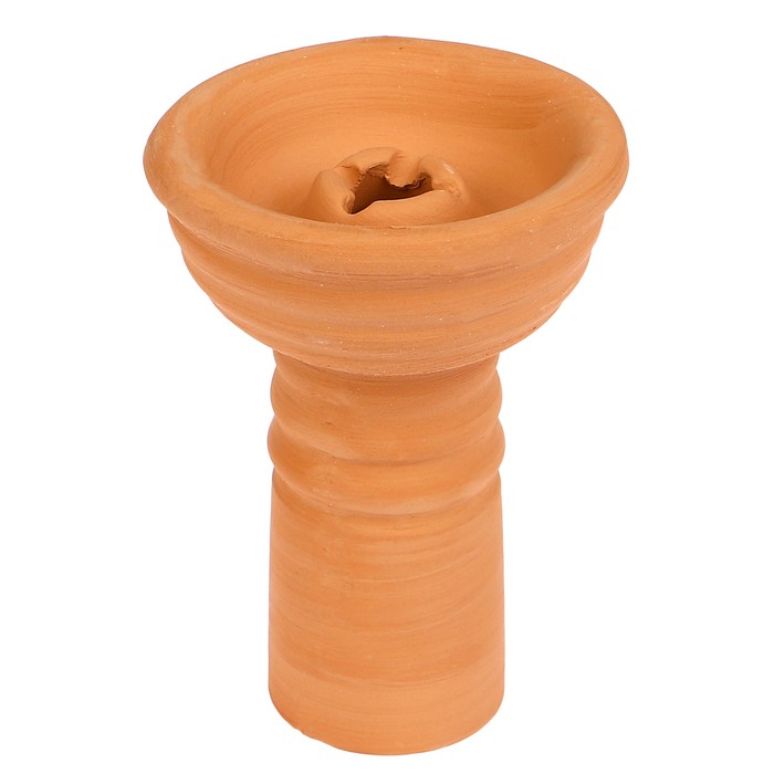 Чаша для кальяна глина. Вортекс, прямая ножка, 7,6*7,6*11 см