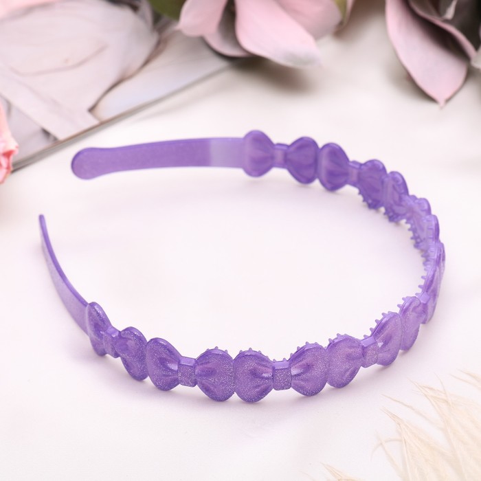 Ободок для волос "Лика" 1,7 см бантики, микс