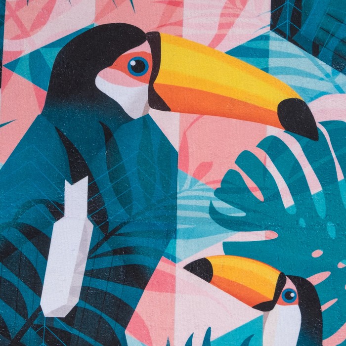 Полотенце махровое Этель "Туканы" 70х140 см, 70 % хл., 30 % п/э, 350 гр/м2