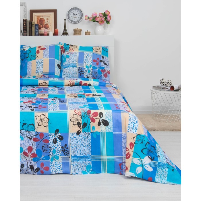 Постельное бельё 2 сп. рис. Листики фактура гол 175х210 см, 180х210 см, 70х70 см 2шт бязь 100г/м хл100%