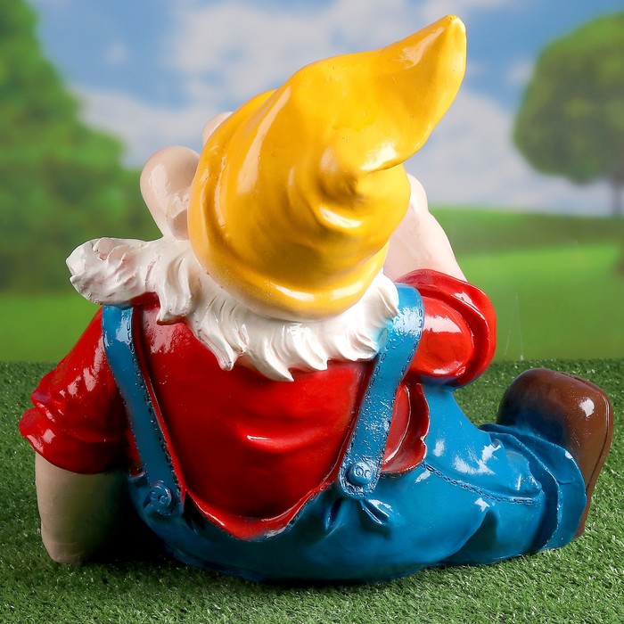 Садовая фигура "Гном сидячий" 38х38см