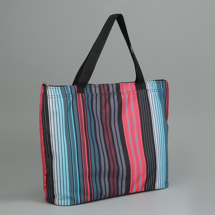 Сумка "Радуга", отдел на молнии, без подклада, цвет бирюзовый/розовый