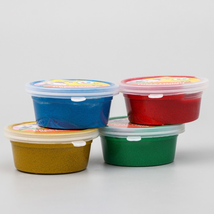 Масса для лепки Смешарики 50 гр, прыгающая, магнитная, цвет микс