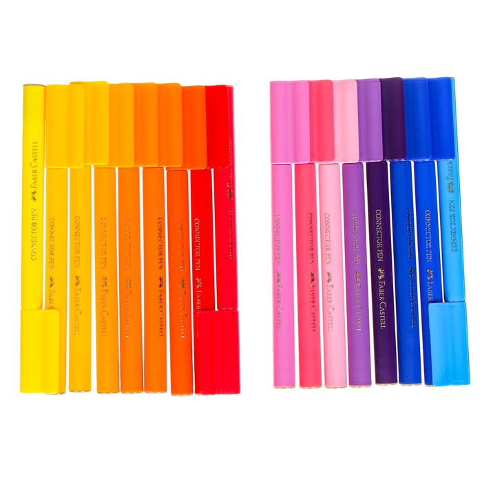 Фломастеры 33цв Faber-Castell Connector "Машина" + 10клипов д/соединения, подар.к.
