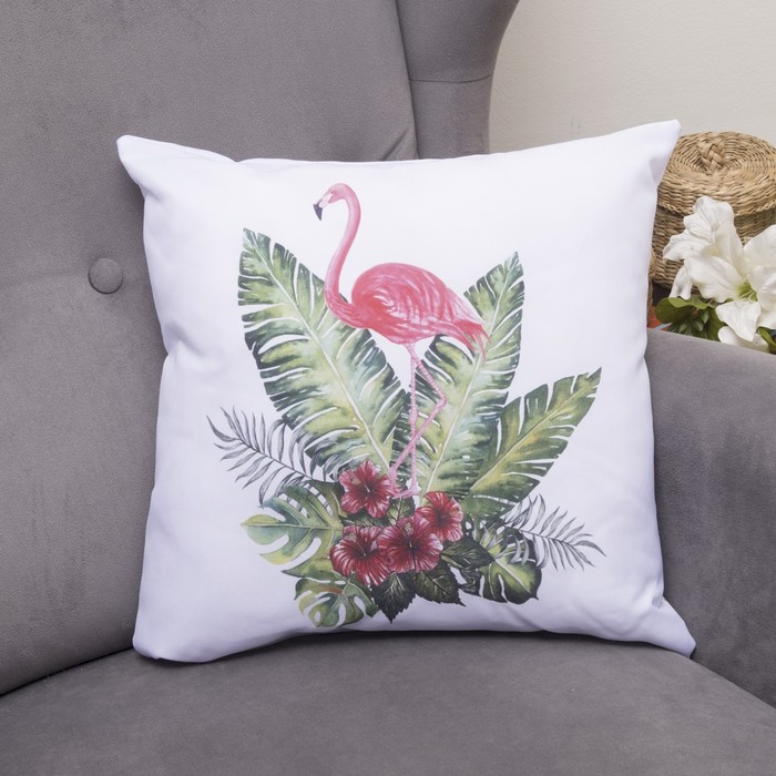 Подушка декоративная Изящество 08, 40х40см, габардин, синтетич. волокно, 160 гр/м