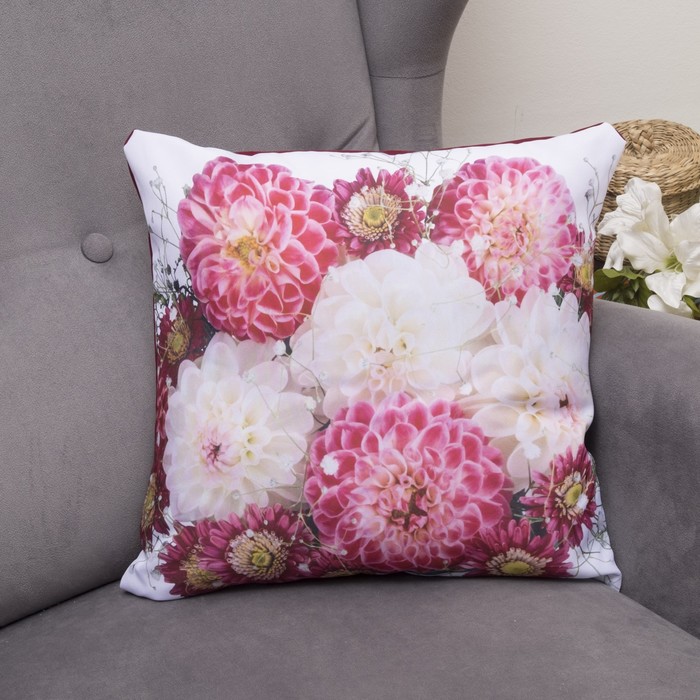 Подушка декоративная Майский 06, 40х40см, габардин, синтетич. волокно, 160 гр/м