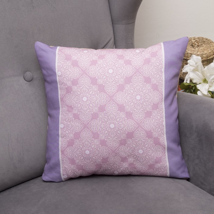 Подушка декоративная Адель, 40х40см, габардин, синтетич. волокно, 160 гр/м