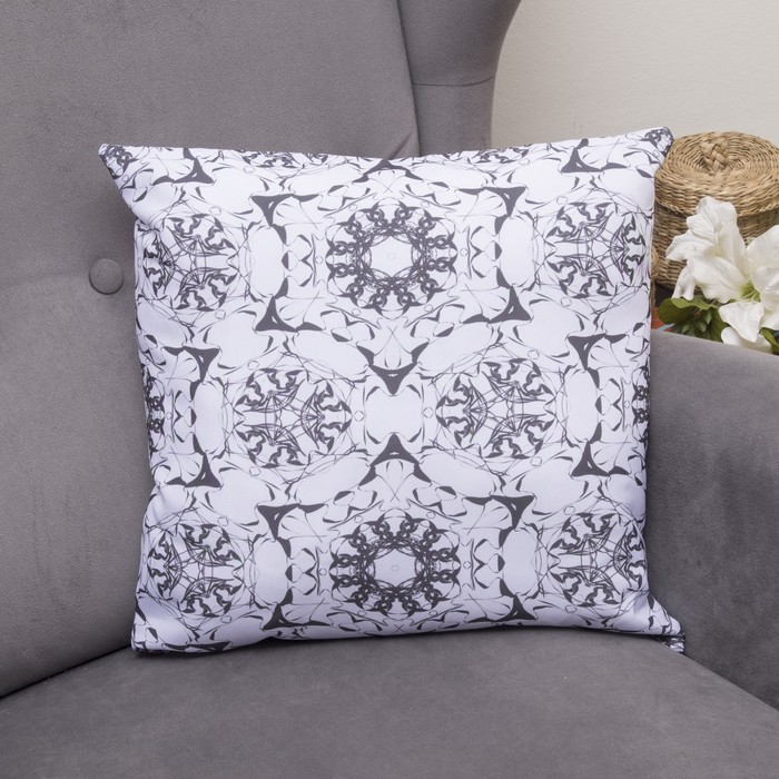 Подушка декоративная Николь, 40х40см, габардин, синтетич. волокно, 160 гр/м