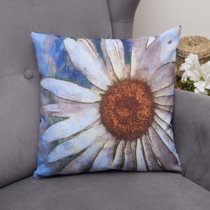 Подушка декоративная Ветер, 40х40см, габардин, синтетич. волокно, 160 гр/м