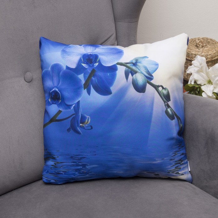 Подушка декоративная Дорога души, 40х40см, габардин, синтетич. волокно, 160 гр/м