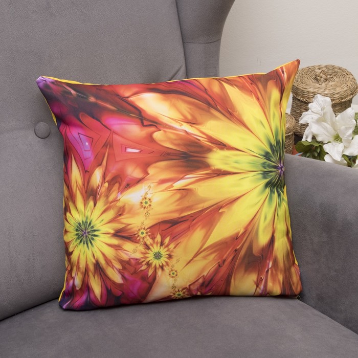 Подушка декоративная Искры света, 40х40см, габардин, синтетич. волокно, 160 гр/м