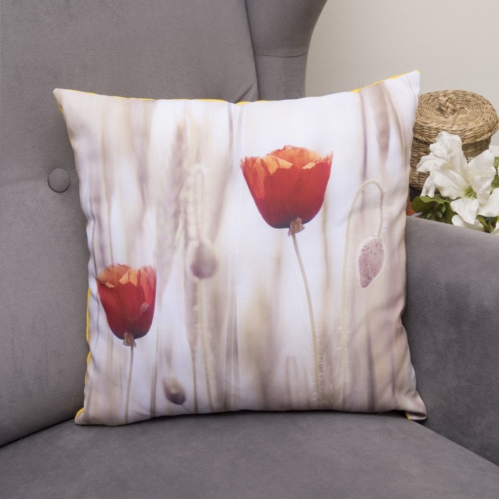 Подушка декоративная Классика жанра, 40х40см, габардин, синтетич. волокно, 160 гр/м