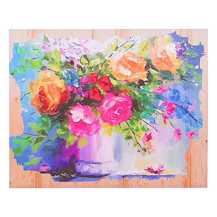 Картина по номерам на дереве "Сочные краски"