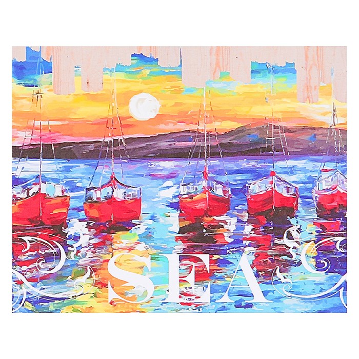 Картина по номерам на дереве "Ласковое море"