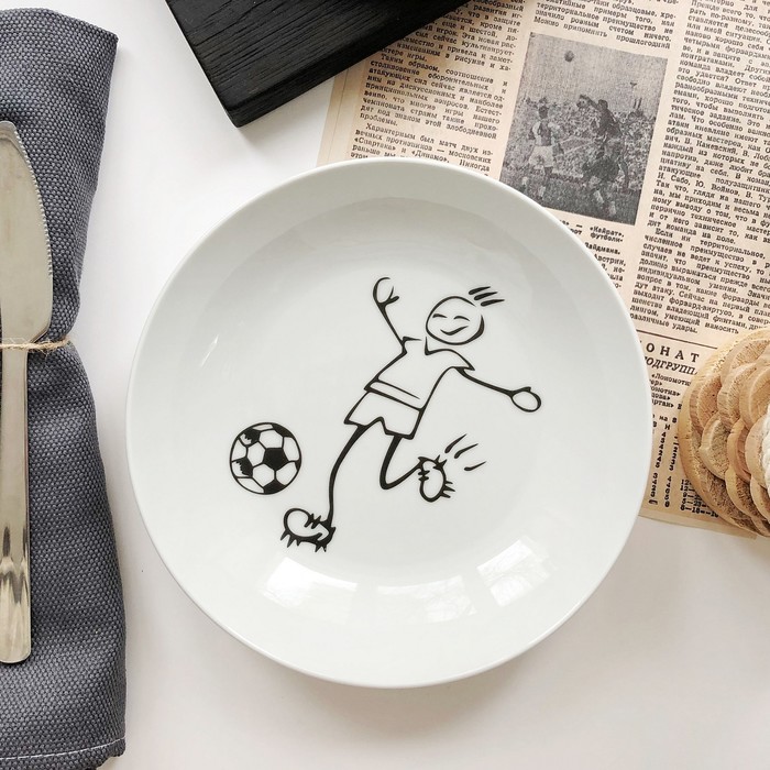 Тарелка глубокая 20 см "Юный футболист"