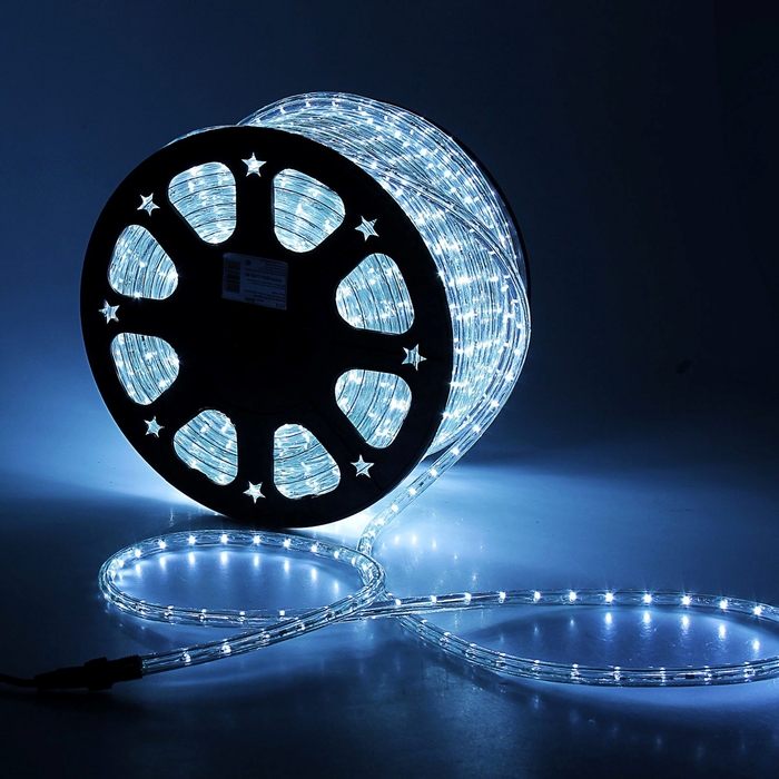 Световой шнур Luazon Lighting 13 мм, IP65, 100 м, 36 LED/м, 220 В, 2W, постоянное свечение, свечение белое