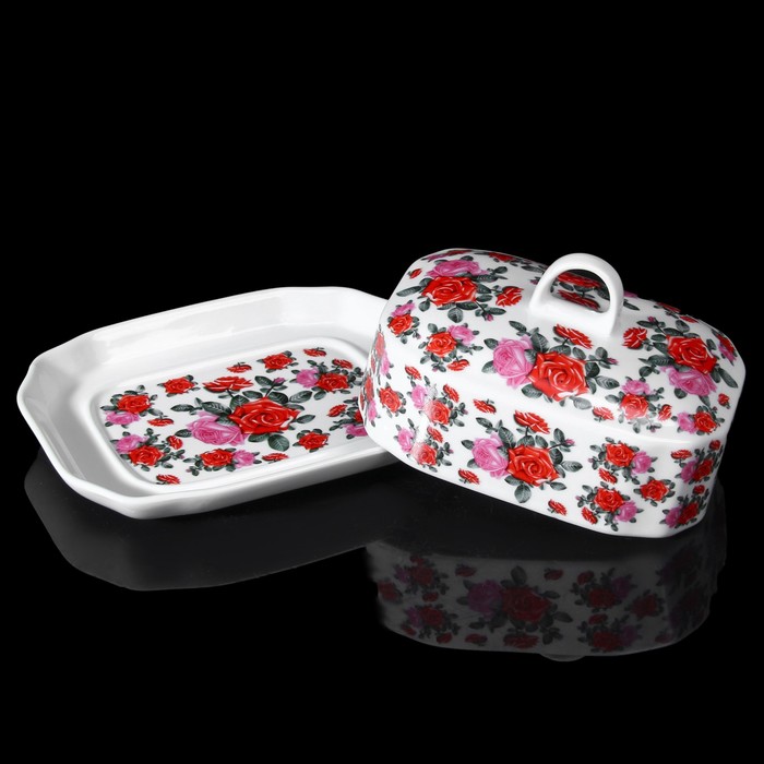 Маслёнка «Розы», 18х13х11 см