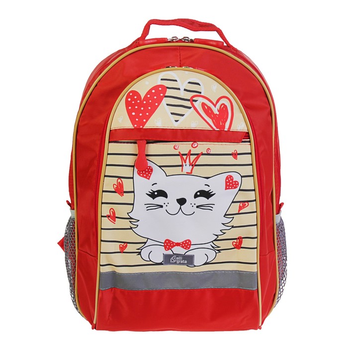 Рюкзак школьный с эргономической спинкой "Кошечки", 39 х 24 х 19 см