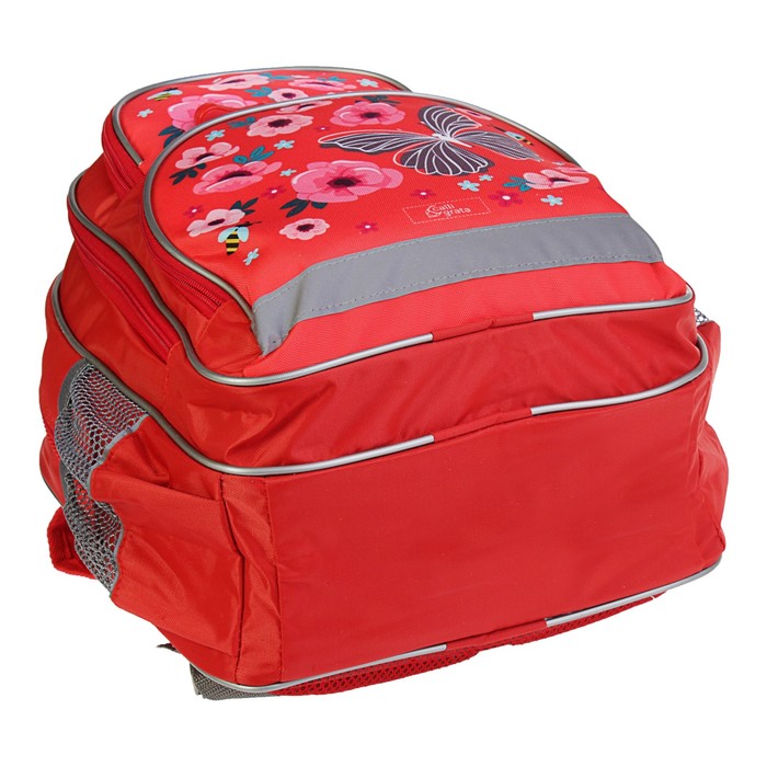 Рюкзак школьный с эргономической спинкой "Бабочки", 36 х 23 х 13 см