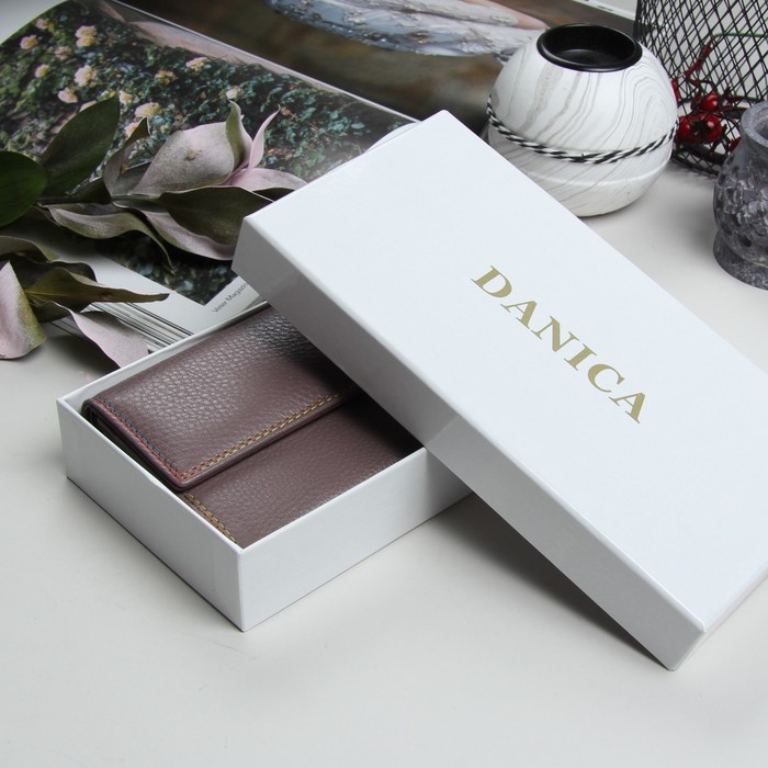 Кошелёк женский, 3 отдела, для карт, для монет, на клапане, наружный карман, цвет серый