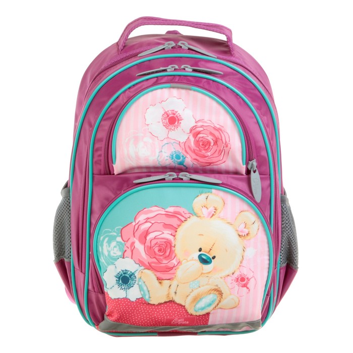 Рюкзак школьный с эргономической спинкой "Мишка", 36 х 23 х 13 см