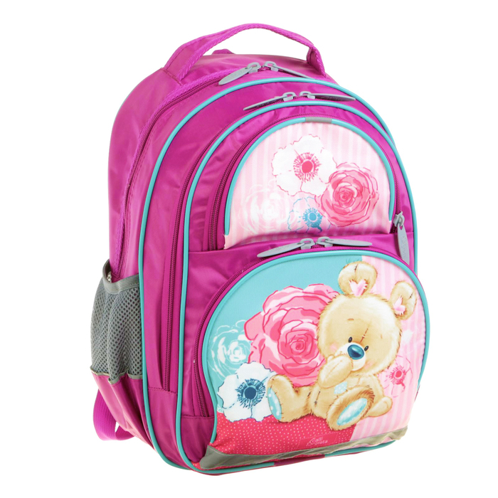 Рюкзак школьный с эргономической спинкой "Мишка", 36 х 23 х 13 см